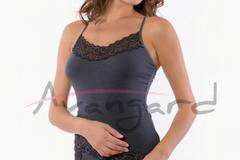 Малена – магазин за сив вълнен потник М Л ХЛ ХХЛ 2ХЛ Авангард дамско вълнено бельо вълнени потници тънки презрамки