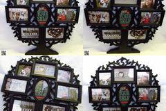 Фоторамка – пано за 8 снимки Родословно дърво – 60 см. черна