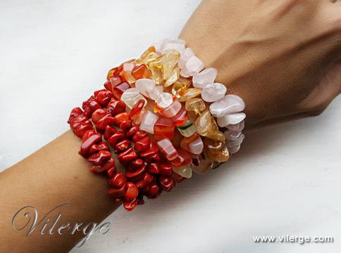 Дизайнерски сет от естествени камъни за винтидж гривни колекция 2017