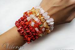 Дизайнерски сет от естествени камъни за винтидж гривни колекция 2017