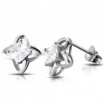 Подари на любимата жена ефирни Обеци „Диамантено цвете“