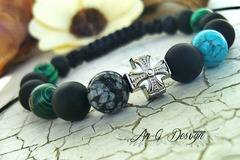 Мъжка Гривна с Минерали Titan