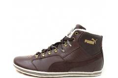 PUMA Tatau Mid WTR Brown мъжки зимни кецове с пух от естествена кожа