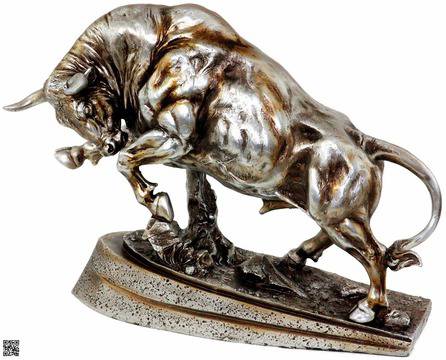 Фън Шуй статуетка. Фигура от полирезин на бик – 39 см. Модел S-8102-4682