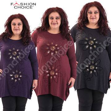 Практична макси туника в три актуални десена с маргаритки