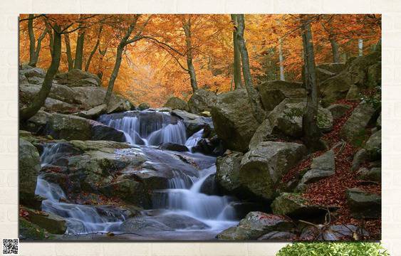 Декоративно пано за стена от 1 част с планински поток – HD-018-1