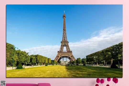 Декоративно пано за стена от 1 част с изглед към Айфеловата кула – HD-033-1