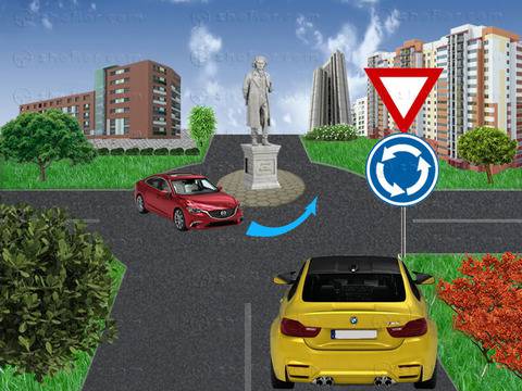 Правила за преминаване през кръгово кръстовищe