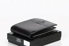 Мъжки черен портфейл от естествена кожа Emporio Valentini 4354