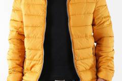 Спортно зимно яке в жълт цвят