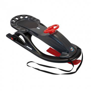 KHW Двуместна шейна с кормило – пластмасова Snow Future/ черен цвят