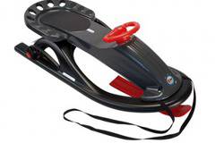 KHW Двуместна шейна с кормило – пластмасова Snow Future/ черен цвят