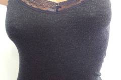 Малена – магазин за вълнено бельо M L XL XXL М Л ХЛ ХХЛ 2ХЛ син вълнен потник с тънка презрамка вълнени потници тънки презрамки