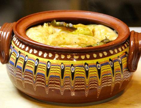 Свински пържоли в зелев лист