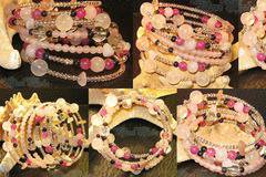 Уникална дамска гривна Ахат, Розов кварц и Планински кристал – DM-2011