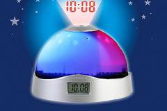 LED часовник-лампа прожектиращ звезди