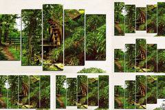 Декоративно пано за стена от 5 части – Горска воденица – HD-643