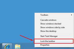 Преместен таскбар и скрити икони на работния плот
