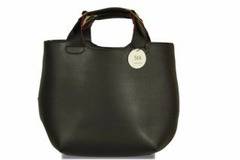 Черна дамска чанта от гладка еко кожа