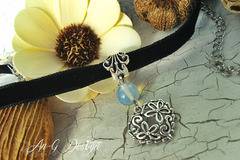 Елегантен Кадифен Чокър Lacy Heart