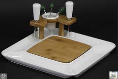 Порцеланов комплект с плато за сервиране на сирена – 29 см.