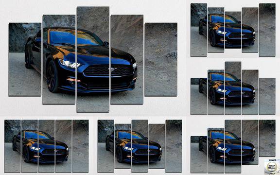 Декоративно пано за стена от 5 части с Форд Мустанг 2015 – HD-258