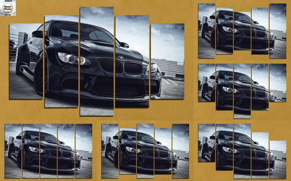 Декоративно пано за стена от 5 части с BMW M3 – HD-395