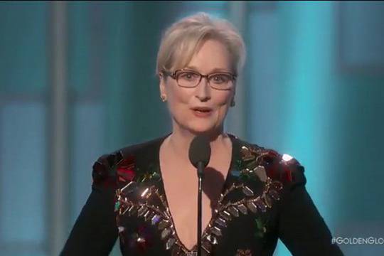 Речта на Мерил Стрийп на наградите „Златен глобус 2017“