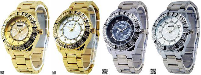 Дамски часовник AKSEPT A-2028-1. Стоманена верижка