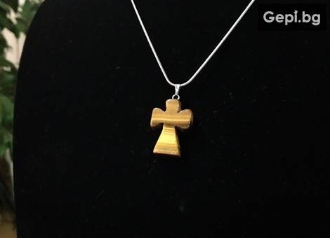 Ръчно изработено дамско колие с медальон от тигрово око!