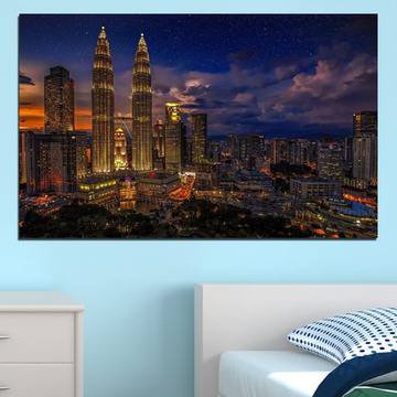 Декоративно пано за стена от 1 част с кулите Петронас в Куала Лумпур – HD-696-1