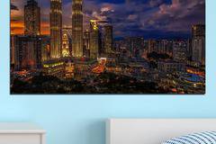 Декоративно пано за стена от 1 част с кулите Петронас в Куала Лумпур – HD-696-1