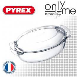 Тенджера овал от боросиликатно стъкло Pyrex Easy Grip