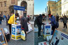 Чехия: В Прага научиха за Фалун Дафа в навечерието на Новата 2017-а година