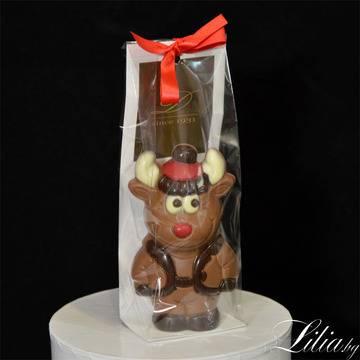 Сладкиши Кексове и Шоколад – Шоколадово еленче с 3 вида шоколад – Безплатна Доставка на Цветя Букети и Рози в Кутия София