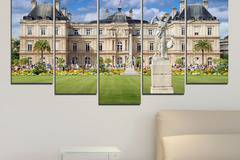 Картина пано за стена от 5 части – Люксембургската градина в Париж – HD-122