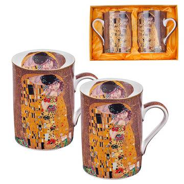 Подаръци, табакери и сувенири – Порцелан – Комплект 2 броя чаши Густав Климт – Безплатна Доставка на Цветя Букети и Рози в…