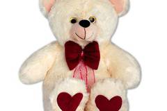 Подаръци, табакери и сувенири – Плюшени играчки – Плюшено мече с папионка 36 см – Безплатна Доставка на Цветя Букети и Рози в…