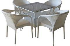 Ратанов комплект 290-45-1 бял кафяв ратан