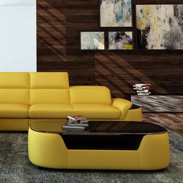 Модерна маса за кафе от кожа, модел EV 22