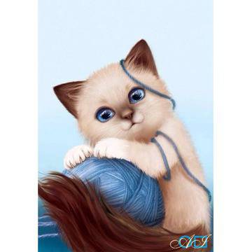 Диамантен гоблен ЗАИГРАЛО СЕ КОТЕ