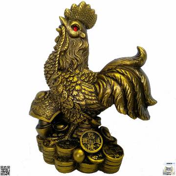 Фън Шуй статуетка. Фигура от полирезин на петел – 11 см. Модел FS-4363