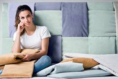 Модерна италианска спалня от текстил, модел TIFFANY