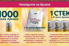 Спечелете 1000 кена с бира и още 150 награди от Ариана