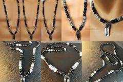 Мъжки гердан от естествени камъни Оникс и Яспис – DM-1030