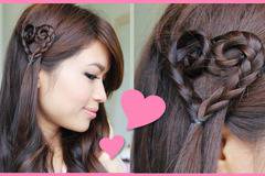Прическа сърце за Свети Валентин