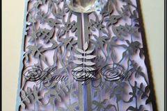 Дизайнерска покана за сватба Gate сребро