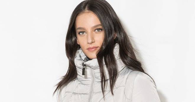 Светлосиво подплатено яке с висока яка-Zee Lane Denim