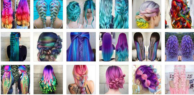 23 Идеи за Модерни Цветни Прически и Кичури 2017