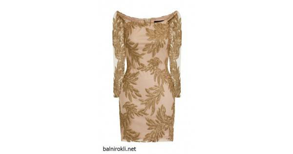 Блестяща Златна Луксозна Рокля